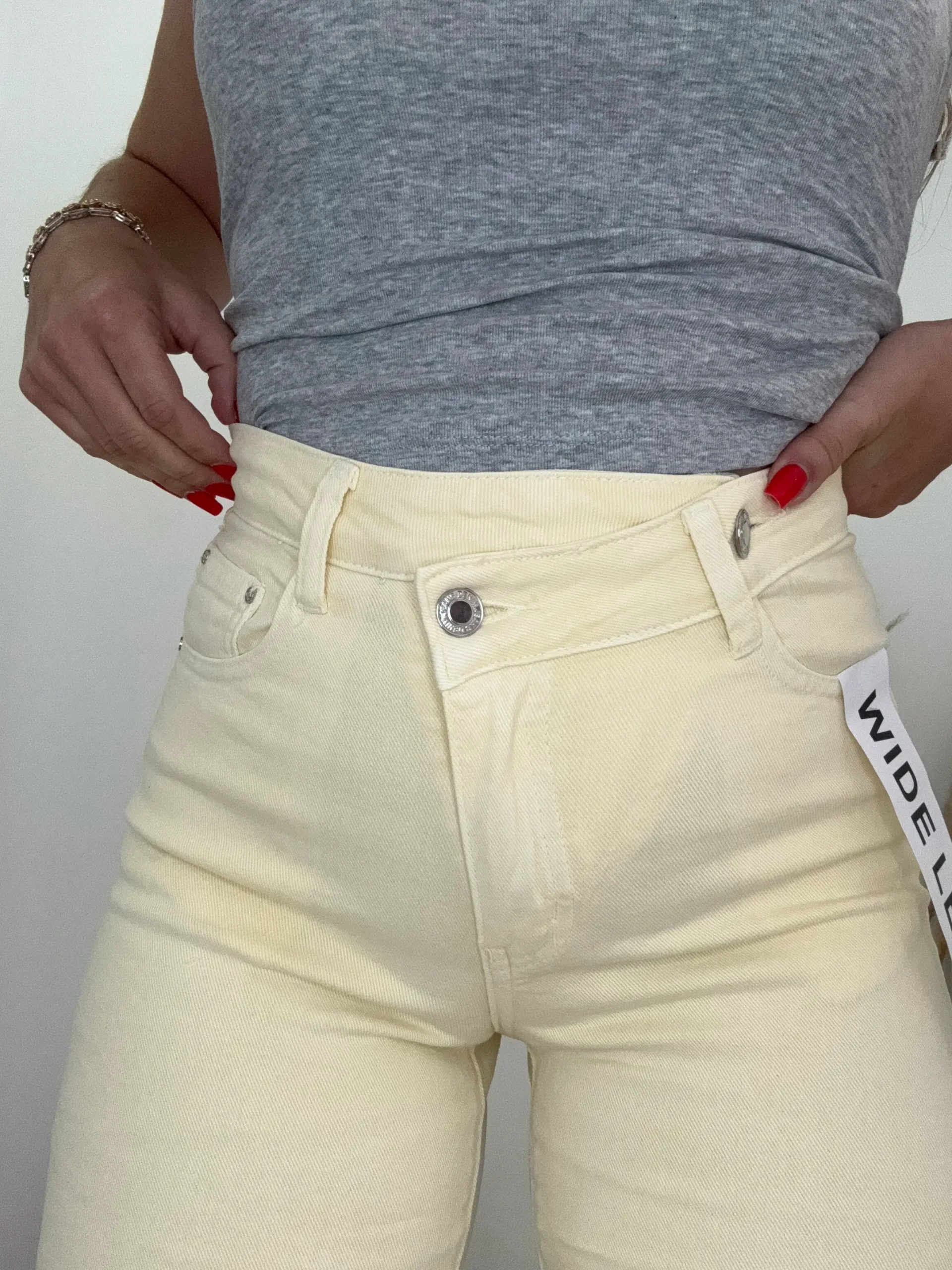 Jeans yellow assimétrica